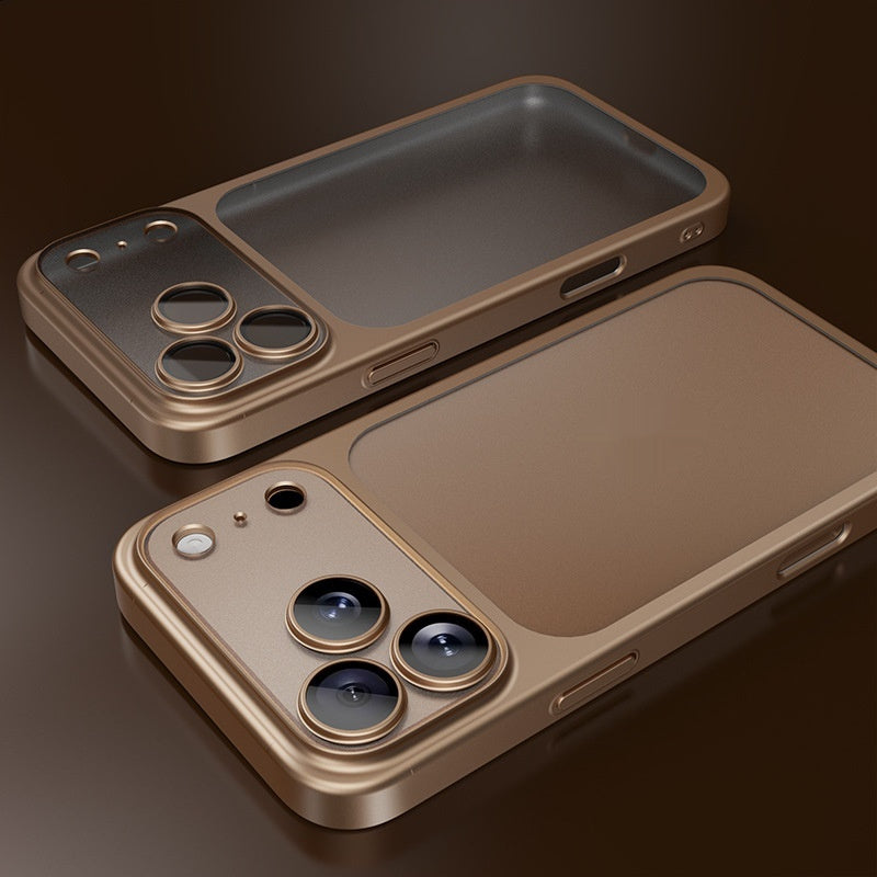 Electroplated Frosted Iphone Case - Magnetic Ring & Lens Protection