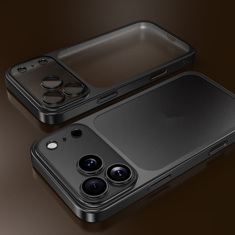 Electroplated Frosted Iphone Case - Magnetic Ring & Lens Protection