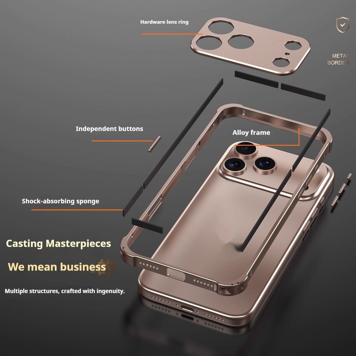 Shockproof and Drop Resistant Premium Metal Case
