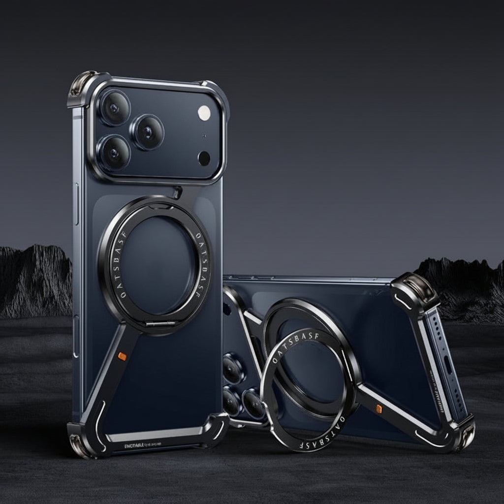 Metal Frame with Magnetic Bracket IPhone Case