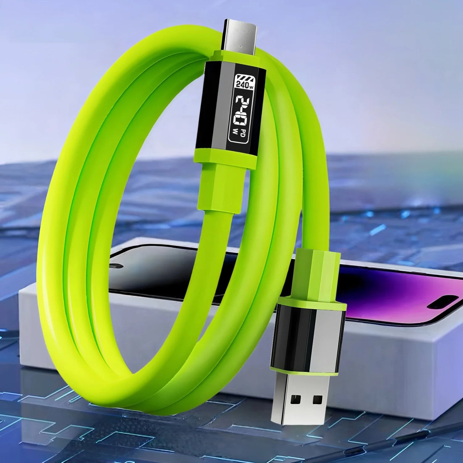 Mobile Phone Fast Charge 240W USB cable Type-C cable Quick Data Wire
