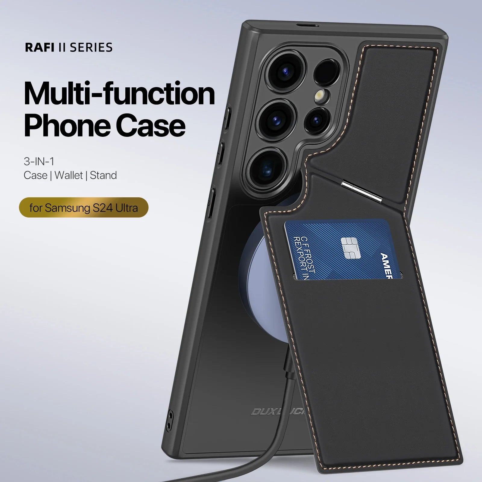 Magnetic Case For Samsung S24 - Case Phone Stand Wallet 3in1