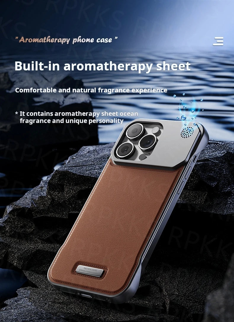 Aromatherapy Leather Case for iPhone - Magsafe Magnetic Frameless Armor Cover