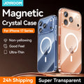 Joyroom Magnetic Case For iPhone - Anti Yellow Transparent Cover - Wireless Charger Thin Cover