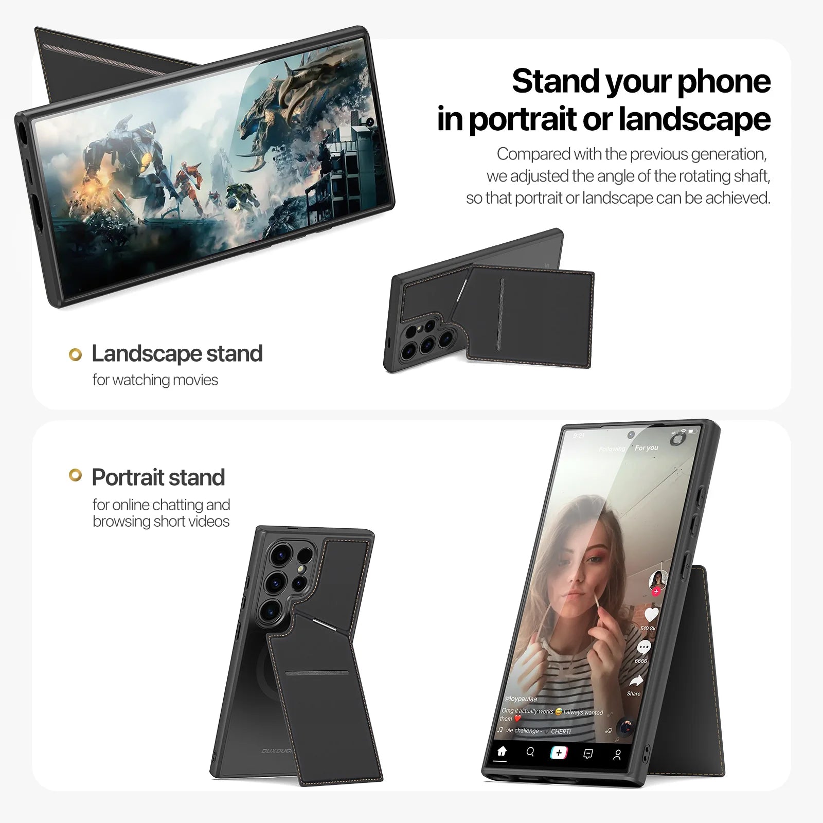 Magnetic Case For Samsung S24 - Case Phone Stand Wallet 3in1